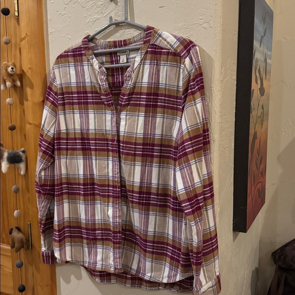 L.L. Bean Multicolor Plaid Shirt